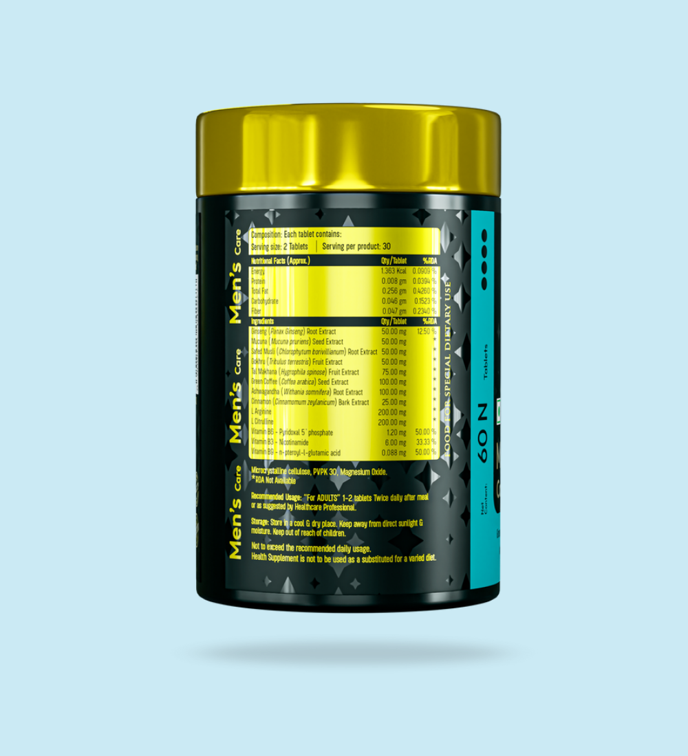 Mens Care Tablets Ingredients Details