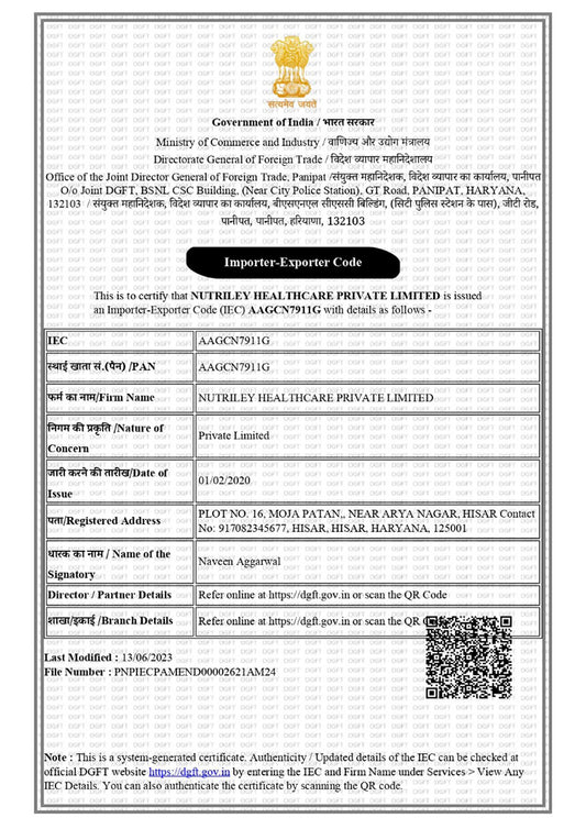 Government of India Certificate