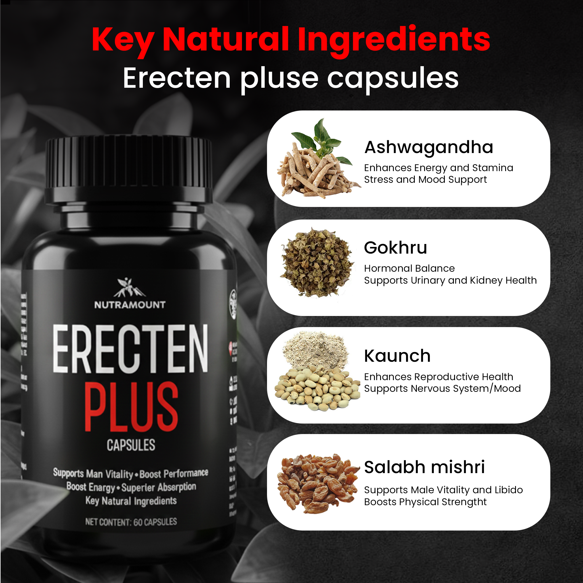 Erecten Plus Capsules (60ct) product details